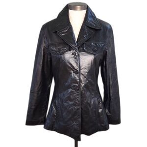 Vintage Wilsons Leather Maxima Black Leather Jacket Size M